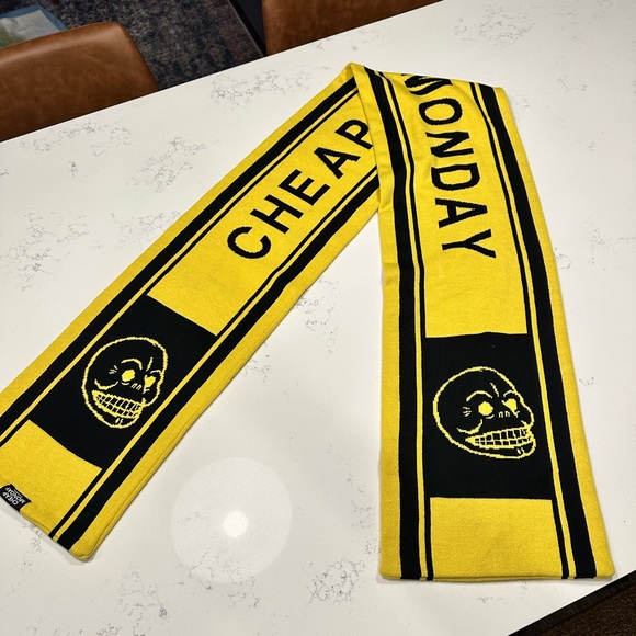 Cheap Monday Other - Cheap Monday black & yellow skull scarf